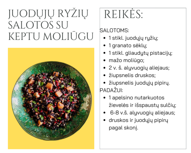 #23 Rugsėjis: juodųjų ryžių salotos su keptu moliūgu