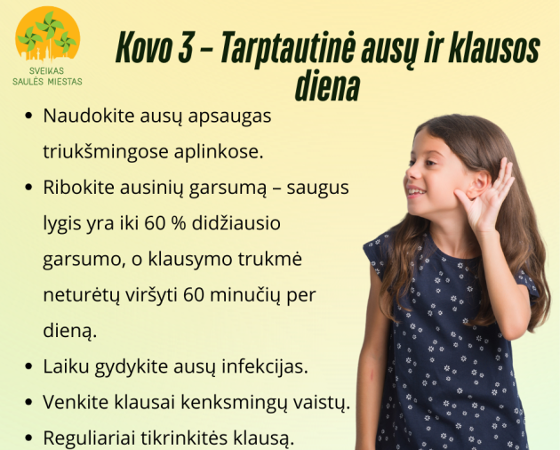 Kovo 3 – Tarptautinė ausų ir klausos diena