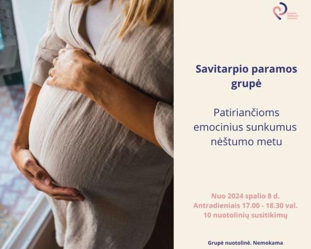 Kviečiame į savitarpio paramos grupę besilaukiančias moteris!