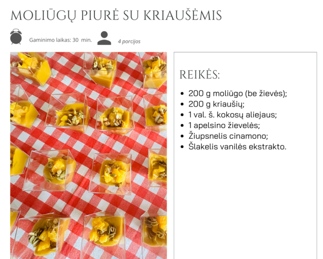 24# Lapkritis: Moliūgų piurė su kriaušėmis